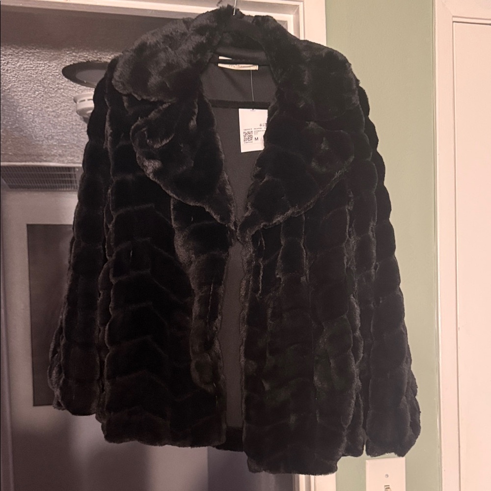 Forever 21 Plush Black Teddy Jacket